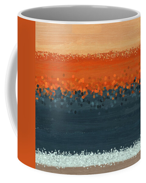 Abstract Coffee Mug featuring the painting Western Edge 2- Art by Linda Woods by Linda Woods