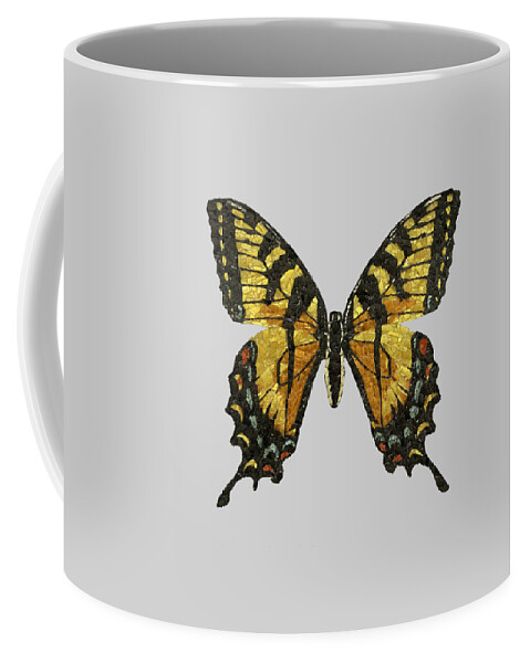 Butterfly Coffee Mug featuring the mixed media Western Tiger Swallowtail by Matthew Lazure