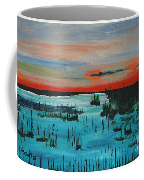 Original Coffee Mug featuring the painting Wetland by Jimmy Clark