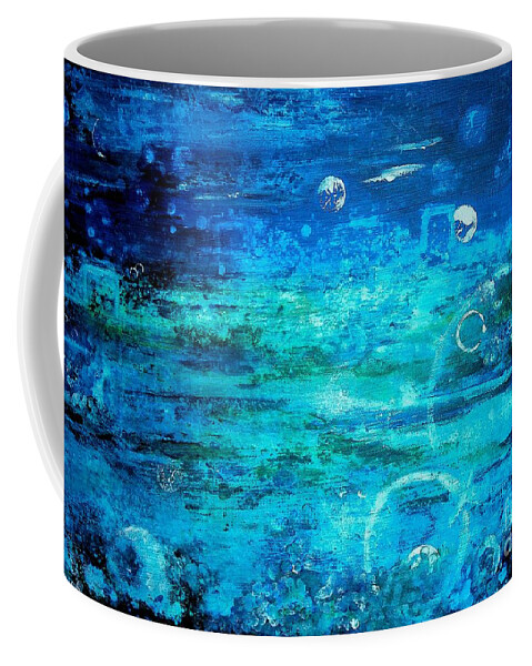 Abstract Coffee Mug featuring the painting What I see by Valerie Shaffer