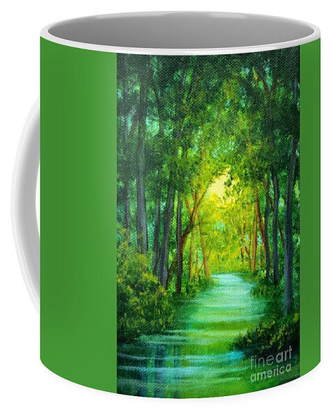 What Coffee Mug featuring the painting What Lies Ahead? by Sarah Irland