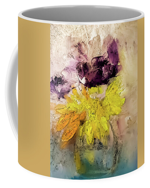 Symbolic Coffee Mug featuring the painting What Was Left Behind Floral by Lisa Kaiser