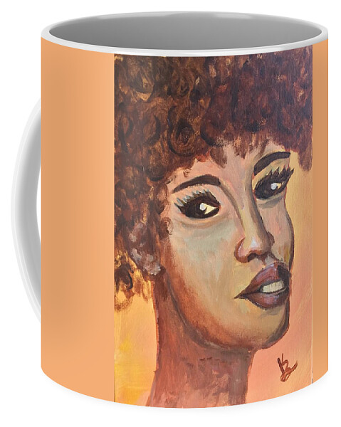 Acrylic Painting Coffee Mug featuring the painting What You Say by Karen Buford