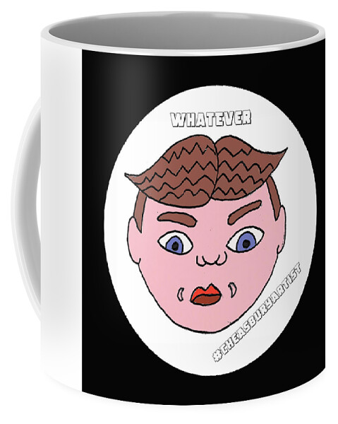 Tillie Coffee Mug featuring the painting Whatever by Patricia Arroyo