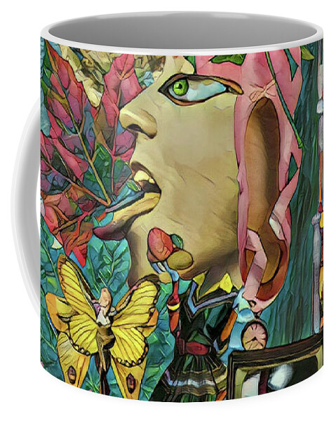 Dinner Coffee Mug featuring the mixed media What's For Dinner? by Debra Amerson