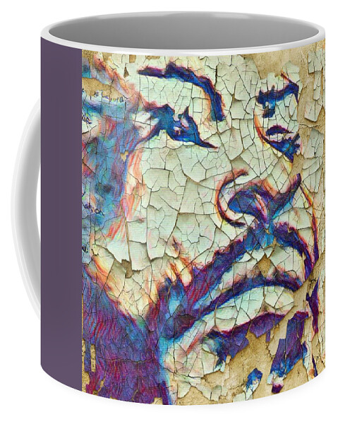  Coffee Mug featuring the mixed media What's going on by Angie ONeal
