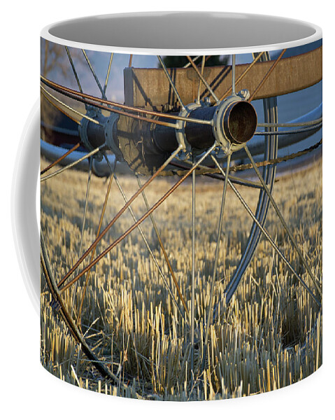 Wheels Coffee Mug featuring the photograph Wheel Line Irrigation System Closeup by Bruce Gourley