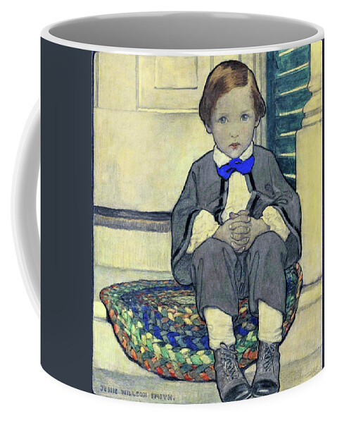 When Daddy Was A Little Boy Coffee Mug featuring the painting When Daddy Was a Little Boy - Digital Remastered Edition by Jessie Willcox Smith