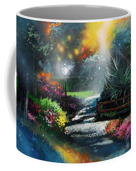 Landscape Coffee Mug featuring the painting When Heaven Touches Earth by Pat Wagner