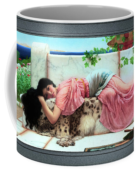 Young Girl Coffee Mug featuring the painting When The Heart Is Young by John William Godward Old Masters ClassicalArt Reproduction by Rolando Burbon