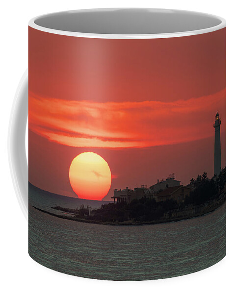 Sea Coffee Mug featuring the photograph When the sun touch the sea, Sicily by Mirko Chessari