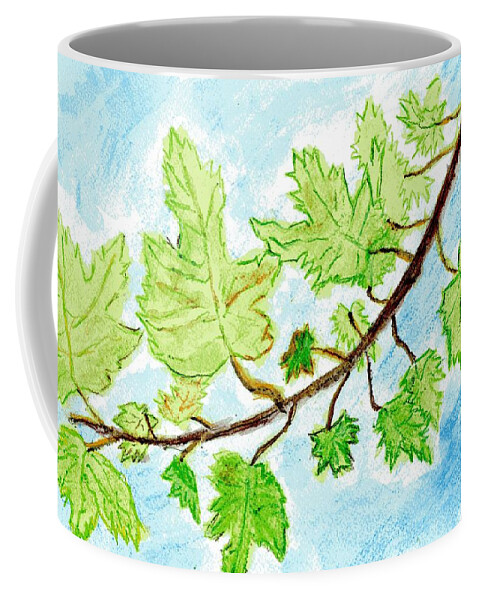 Trees Coffee Mug featuring the painting Whispering Secrets in the Wind by Branwen Drew