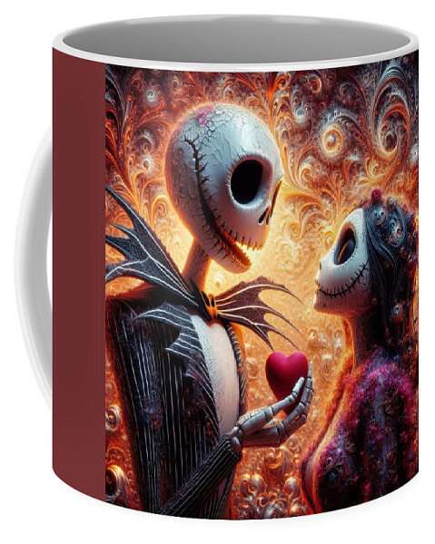 Eternal Coffee Mug featuring the digital art Whispers of Love Beyond the Mortal Coil by Bill And Linda Tiepelman