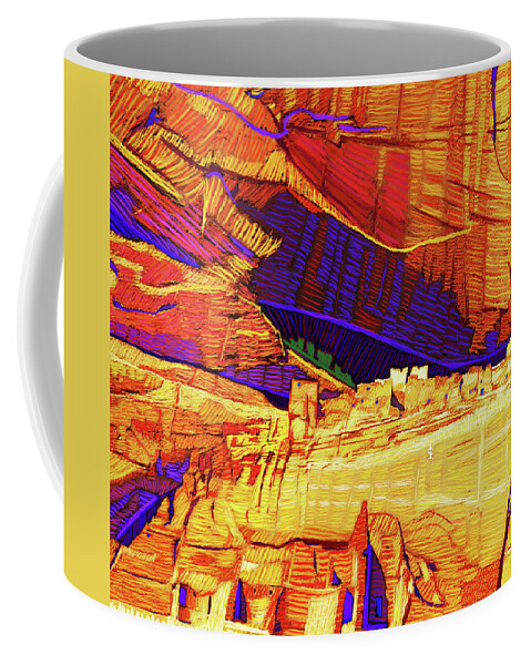Canyon De Chelly Coffee Mug featuring the digital art White House by Rod Whyte