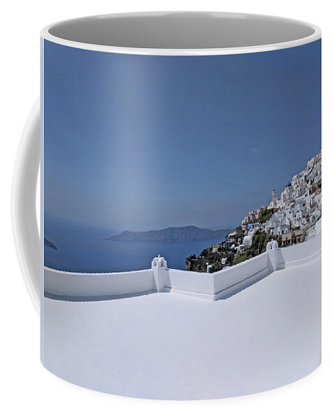 Santorini Coffee Mug featuring the photograph White Santorini by Yvonne Jasinski