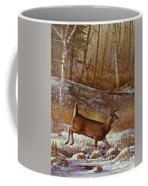 Scott Zoellick Coffee Mug featuring the painting Whitetail Buck Deer by Scott Zoellick