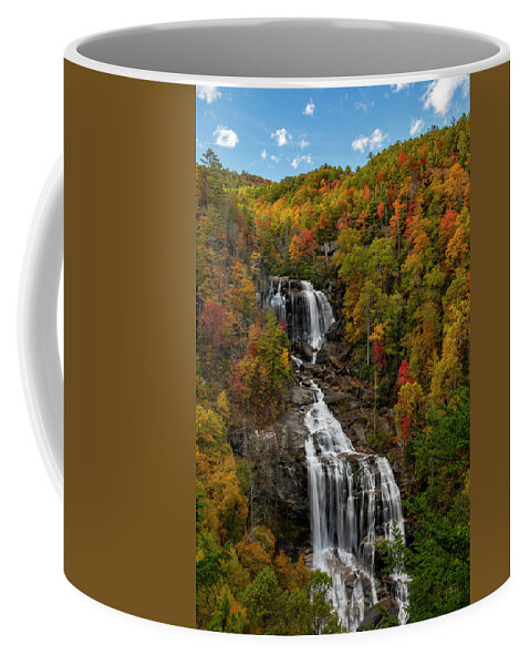 Whitewater Falls In Autumn Coffee Mug featuring the photograph Whitewater Falls In Autumn by Dan Sproul