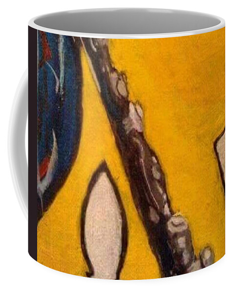 New Orleans Coffee Mug featuring the painting WhoDatNation by Julie TuckerDemps