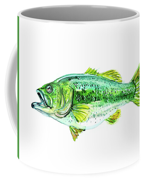 Large Mouth Bass Coffee Mug by Luisa Millicent - Pixels Merch