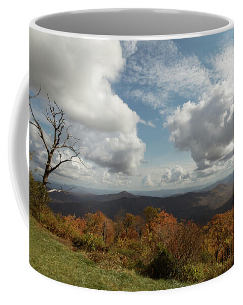 Blue Ridge Parkway Coffee Mug featuring the photograph Wide View of the Blue Ridge Mountains by Joni Eskridge