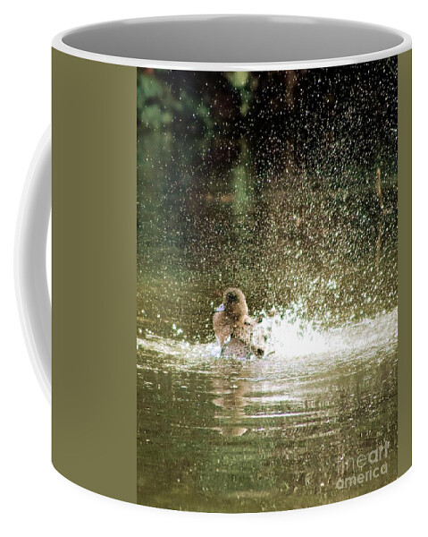 Widgeon Coffee Mug featuring the photograph Widgeon Washup by Kimberly Furey