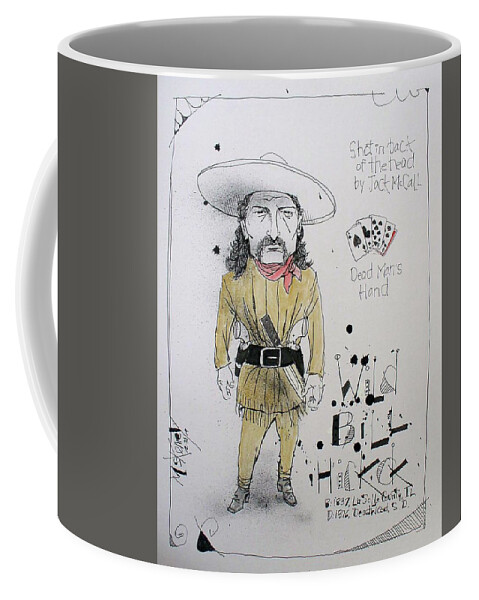  Coffee Mug featuring the drawing Wild Bill Hickok by Phil Mckenney