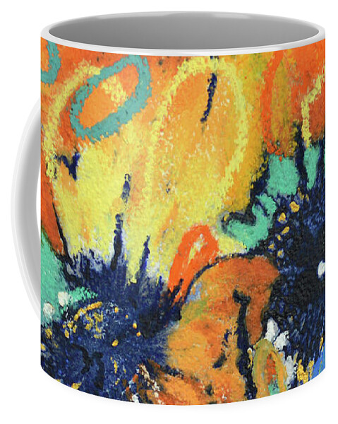 Expressionist Floral Coffee Mug featuring the painting Wild by Catherine Jeltes
