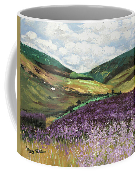 Wild Flowers Coffee Mug featuring the painting Wild Flowers Matthew 6 28-29 by Anthony Falbo