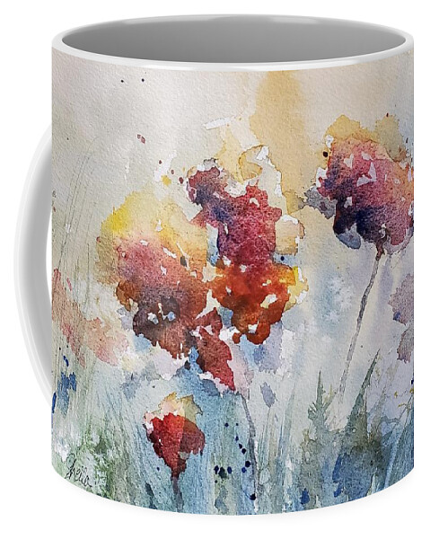Floral Coffee Mug featuring the painting Wild Flowers by Sheila Romard