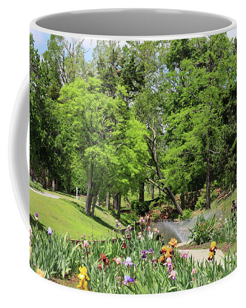 Iris Coffee Mug featuring the photograph Will Rogers Gardens 0862 by John Moyer
