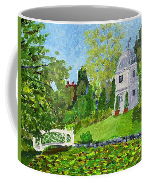  Coffee Mug featuring the painting William Paca Garden #1 by John Macarthur