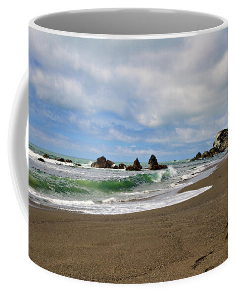 Del Norte Coast Coffee Mug featuring the photograph Wilson Creek Beach by Lana Trussell