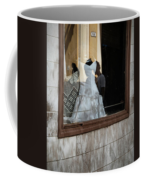 Cuba Coffee Mug featuring the photograph Window and Reflections by M Kathleen Warren
