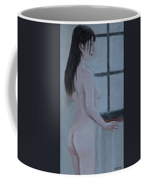 Nude Coffee Mug featuring the painting Window Light by Masami IIDA