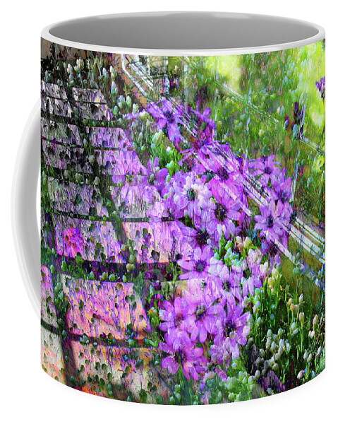Flowers Coffee Mug featuring the photograph Windowpanes and Wildflowers by Katherine Erickson