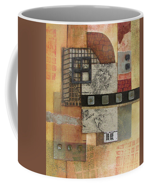 Mixed-media Coffee Mug featuring the mixed media Windows on the World by MaryJo Clark