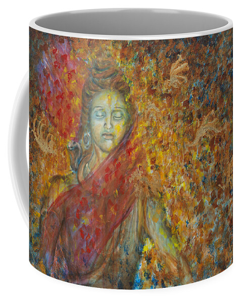 Shiva Coffee Mug featuring the painting Winds Of Change by Nik Helbig