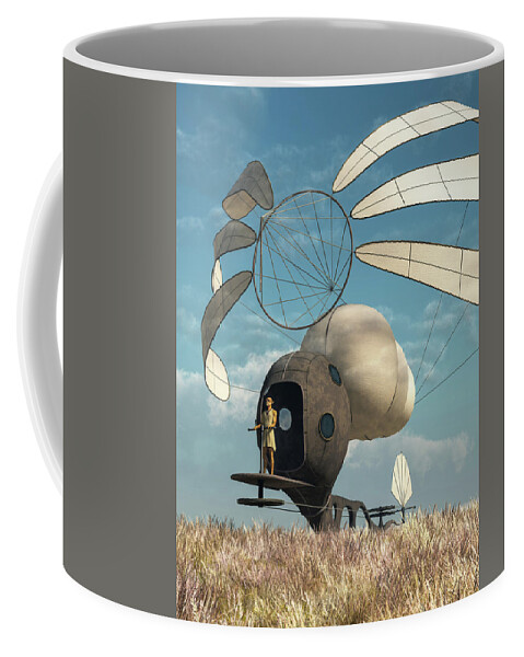 Windskmmer Coffee Mug featuring the digital art Windskimmer by Daniel Eskridge