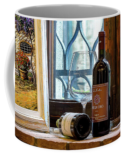 Italy Coffee Mug featuring the photograph Wine and art by Robert Miller