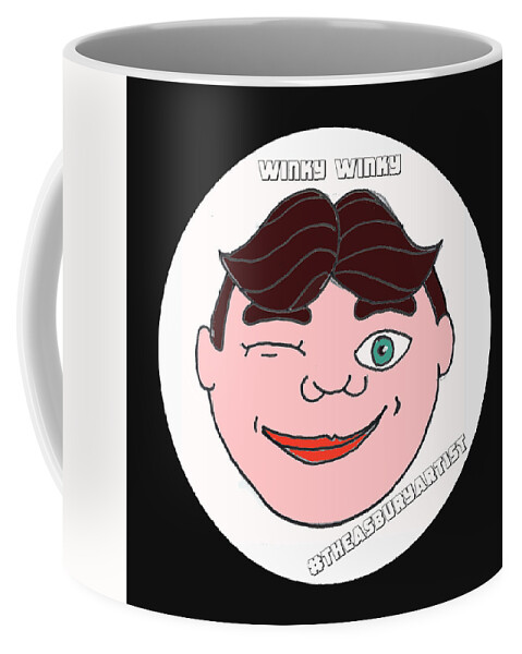 Tillie Coffee Mug featuring the painting Winky Winky by Patricia Arroyo