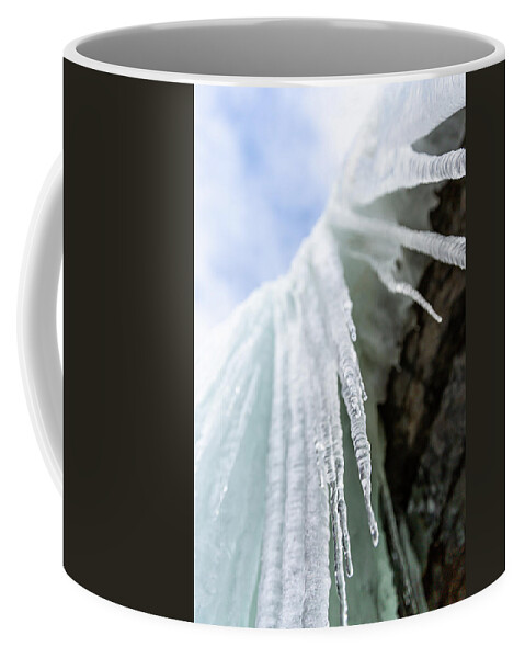 Winter Coffee Mug featuring the photograph Winter At The Waterfall by Andreas Levi