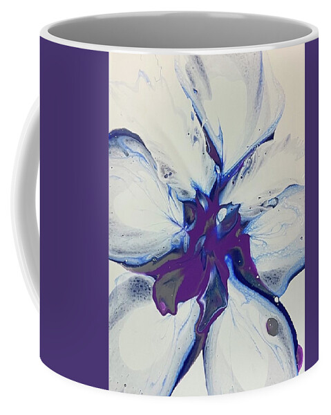 Flower Coffee Mug featuring the painting Winter bloom by Nicole DiCicco