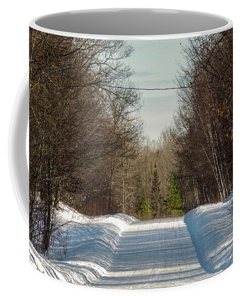 No People Coffee Mug featuring the photograph Winter Country Road by Nathan Wasylewski