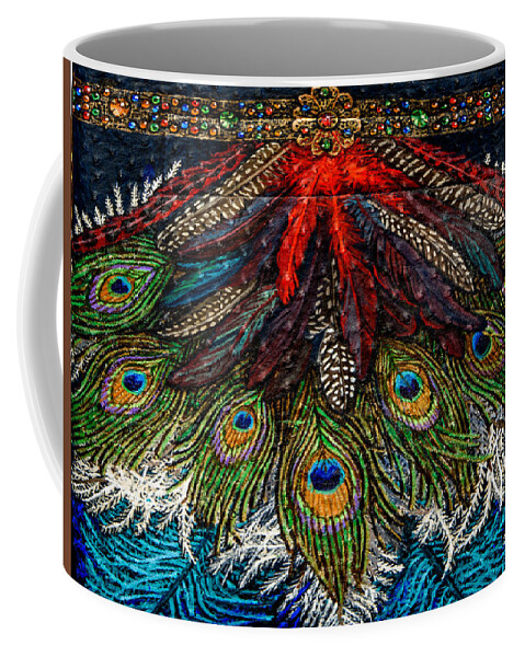  Coffee Mug featuring the painting Winter Feathers by Bonnie Siracusa