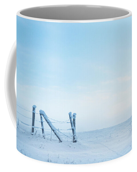 Winter Coffee Mug featuring the photograph Winter Fence by Karen Rispin