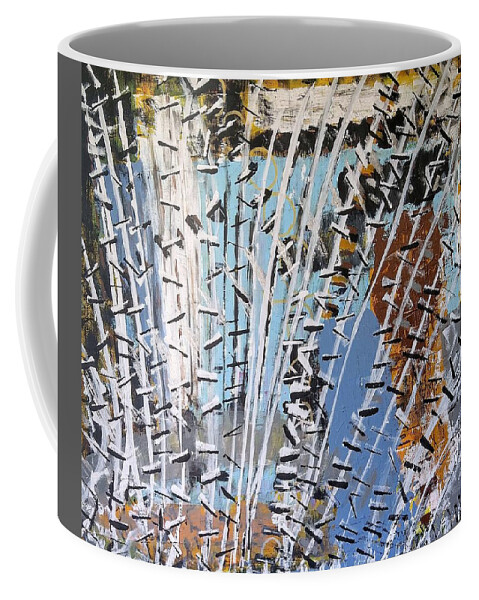 White Coffee Mug featuring the painting Winter Forest by Pam O'Mara