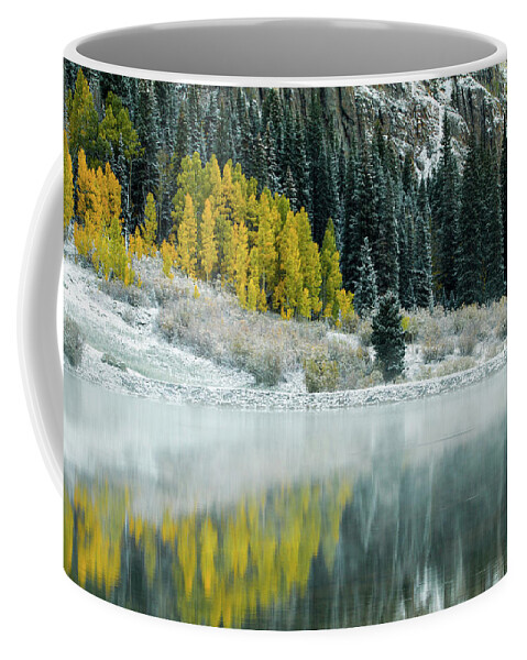 Winter Coffee Mug featuring the photograph Winter Fresh Fall by Wesley Aston