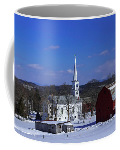 Peacham Coffee Mug featuring the photograph Winter in Peacham by Scenic Vermont Photography