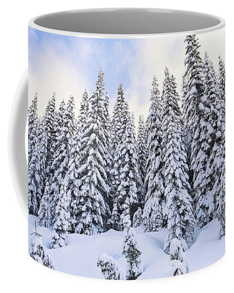 Mountains Coffee Mug featuring the photograph Winter In The Mountains by Sylvia Cook
