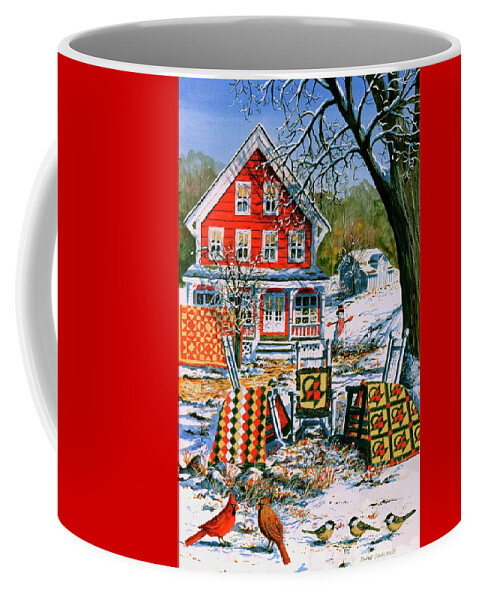 Winter Coffee Mug featuring the painting Winter Joy by Diane Phalen